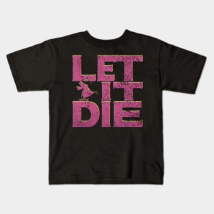 LET IT DIE LOGO 3-D (Pink) Kids T-Shirt